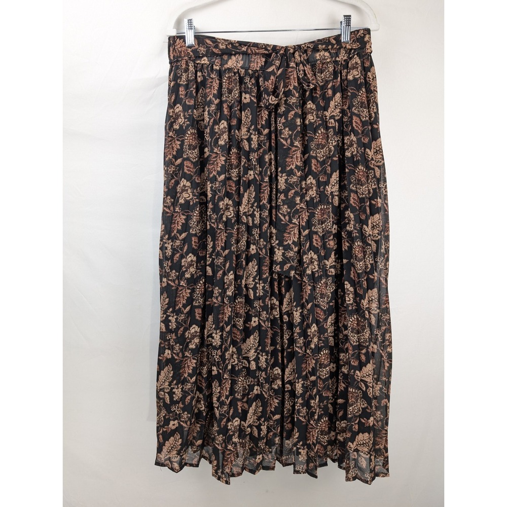 Vintage Y2K Floral Fairy Grunge Maxi Skirt Size XL Brown Cottagecore Earthy Boho - Picture 2 of 9